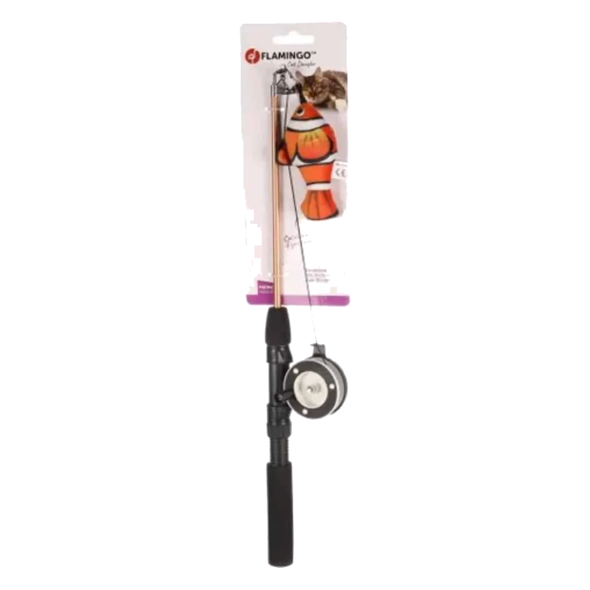 Rodney hanging orange clownfish cat toy