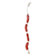 Classic vinyl sausage with rope dog toy, 660 mm