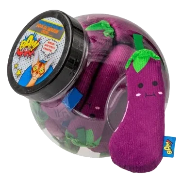 Catnip cat toys BAM! Genie the Aubergine, pack of 20