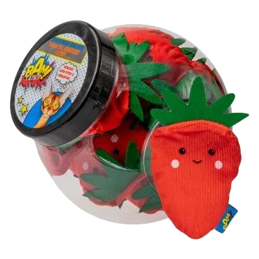 Catnip cat toys BAM! Sally the Strawberry, pack of 20