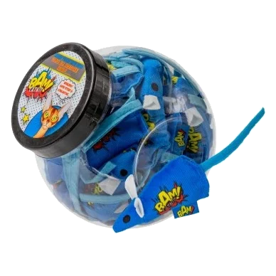 BAM! Blue Mouse Catnip Cat Toys (30 pack)