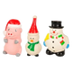 Christmas squeaky latex dog toys, set of 3
