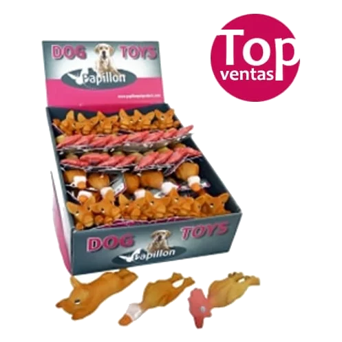 Chicken, duck and pig latex dog toys, 13 cm