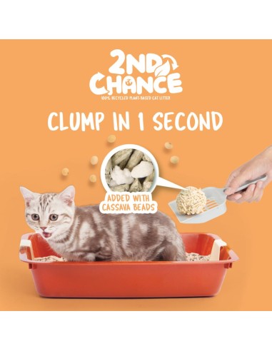 Kit Cat 2nd Chance clumping cat litter, pea and yucca, 7 L