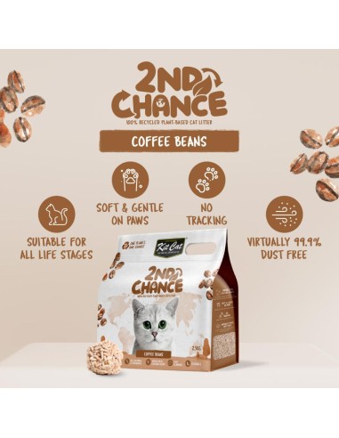 Kit Cat 2nd Chance clumping cat litter, coffee, 7 L