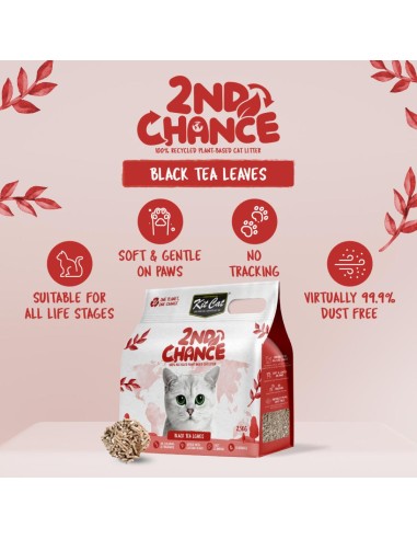 Kit Cat 2nd Chance clumping cat litter, black tea, 7 L