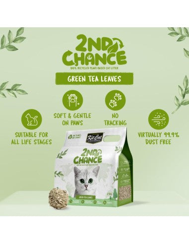 Kit Cat 2nd Chance clumping cat litter, green tea, 7 L
