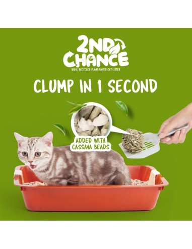 Kit Cat 2nd Chance clumping cat litter, green tea, 7 L