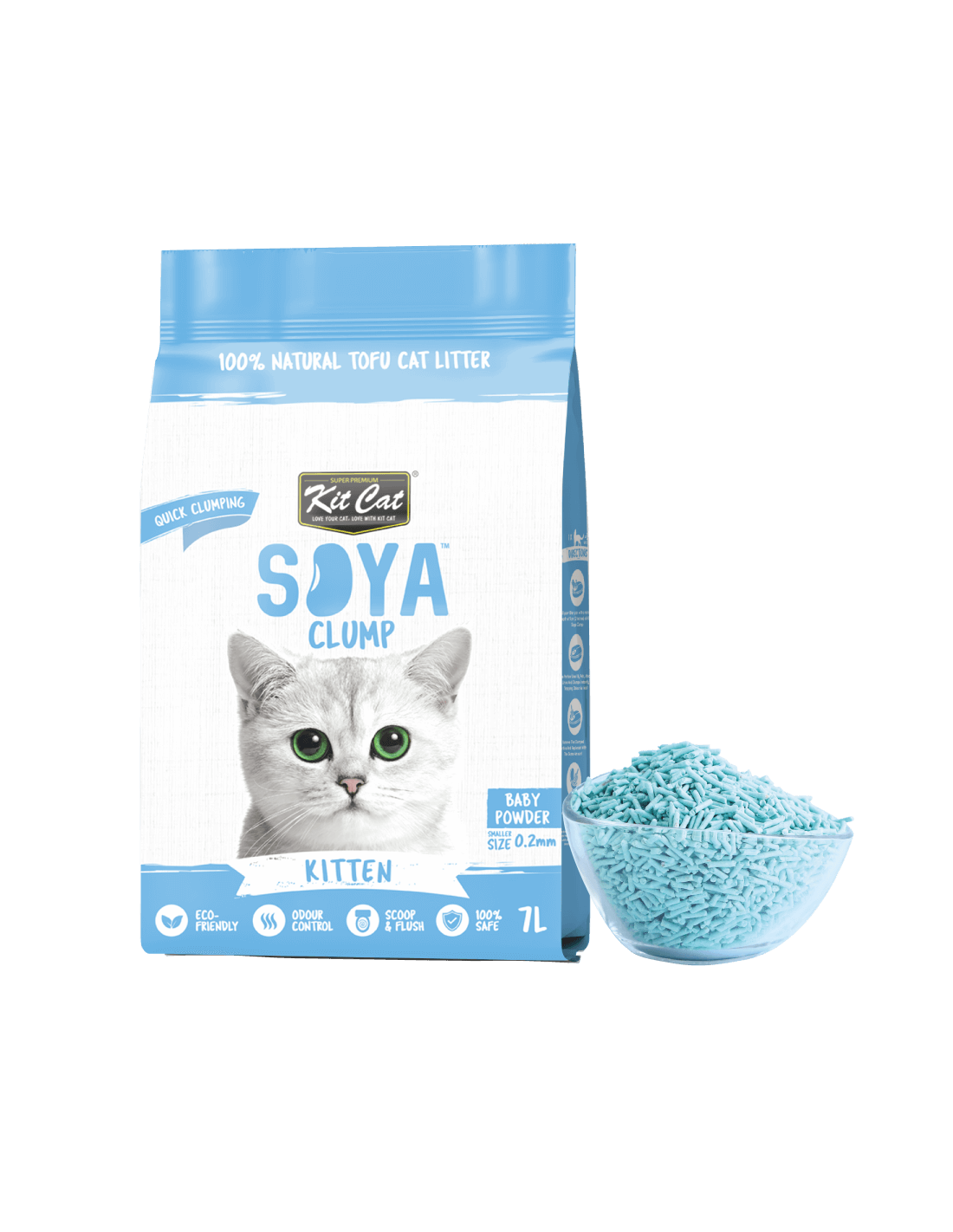 Kit Cat Eco kitten cat litter, 7 L (2.5 kg)