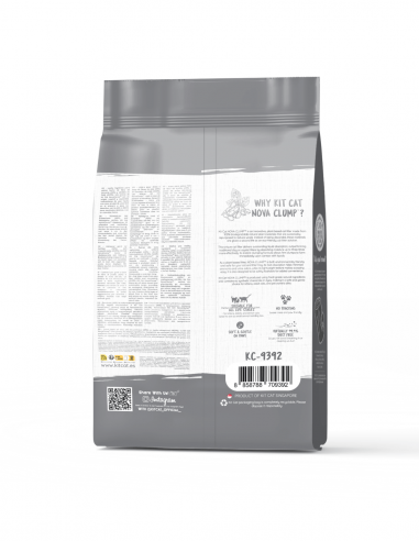 Clumping Cat Litter Kit Cat NovaClump Pea Fibre Charcoal 7 L