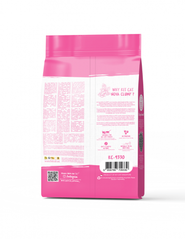 Clumping Cat Litter Kit Cat NovaClump Pea Fibre Strawberry 7 L