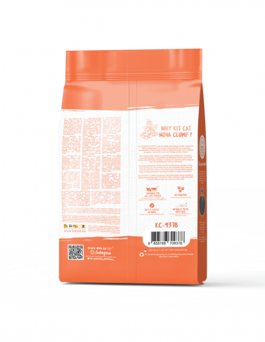 Clumping Cat Litter Kit Cat NovaClump Pea Fibre Peach 7 L