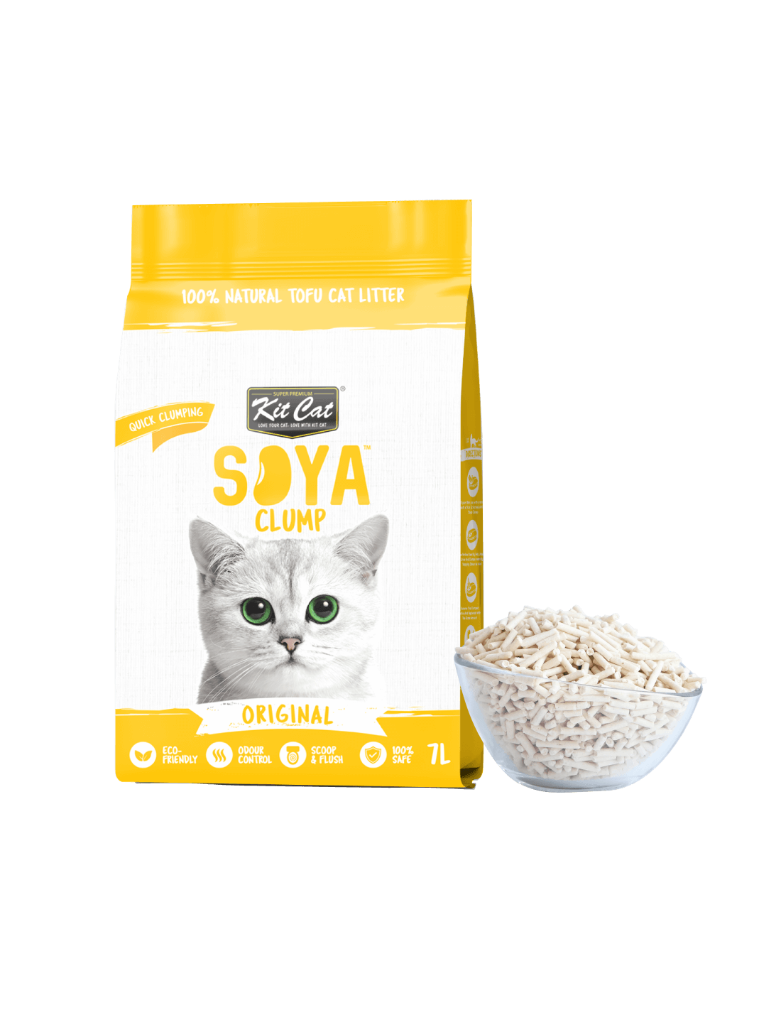 Kit Cat Eco original cat litter, 7 L (2.5 kg)