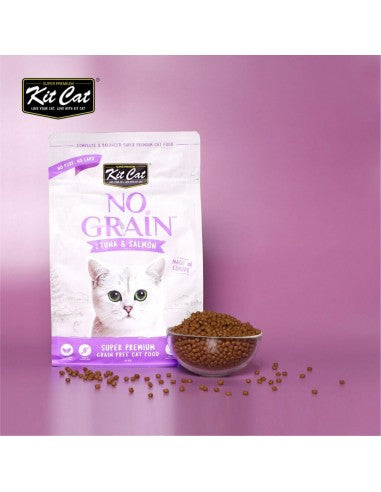Kit Cat No Grain Tuna & Salmon Dry Cat Food, 1 kg