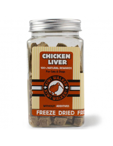 Kiwi Walker natural chicken liver treats for dogs and cats 115 g