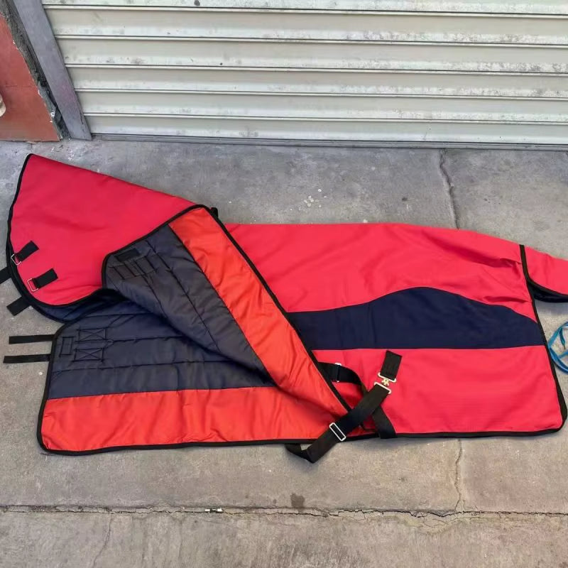 Waterproof winter horse rug with hood – view 5