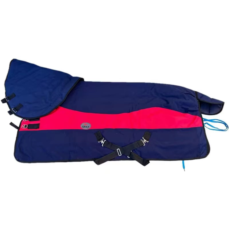 Waterproof winter horse rug with hood – view 7