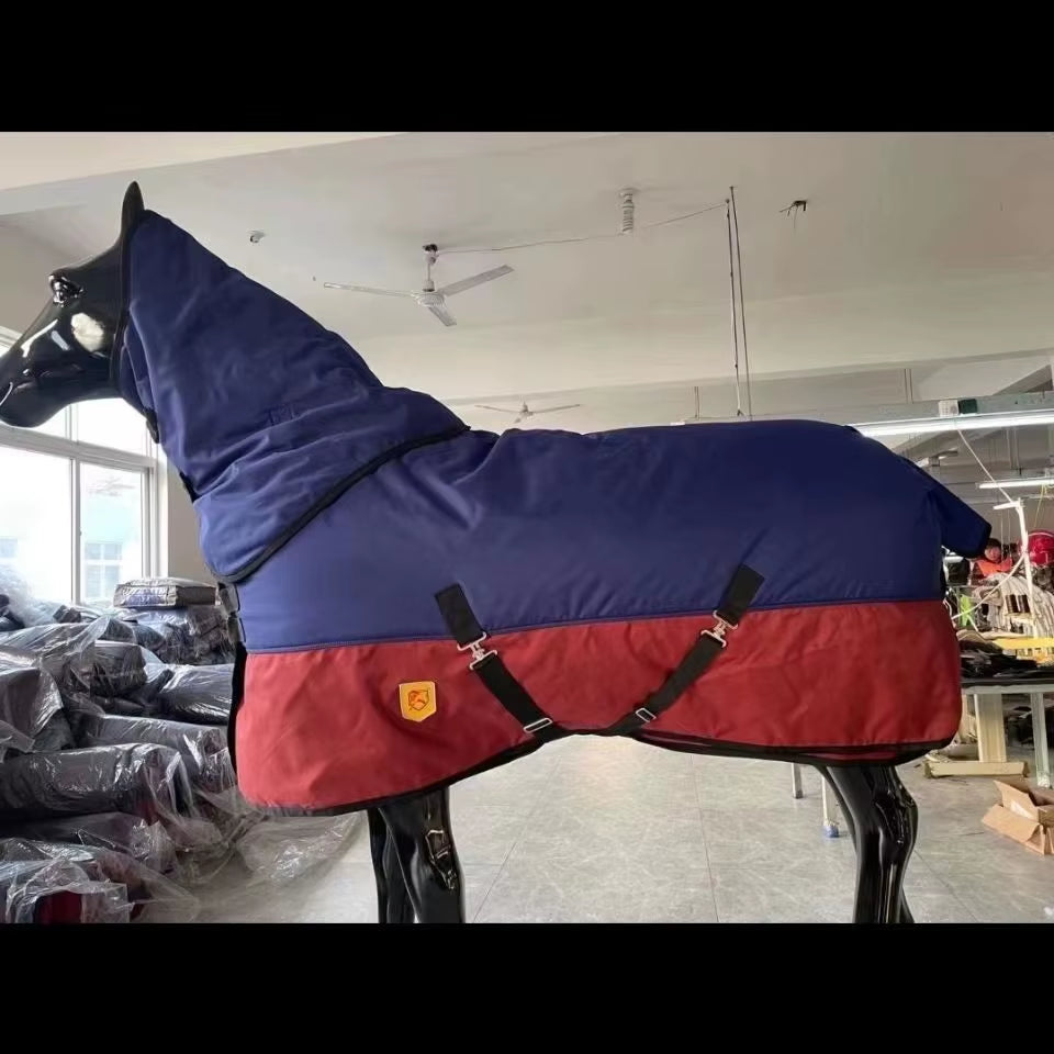 Waterproof winter horse rug with neck cover – view 3
