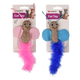 Pink and blue butterfly cat toys