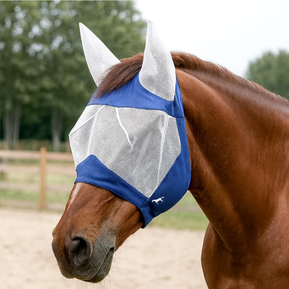 Breathable horse fly mask with ears – view 3