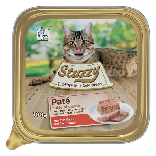 Mister Stuzzy Cat beef wet cat food, 100 g tray
