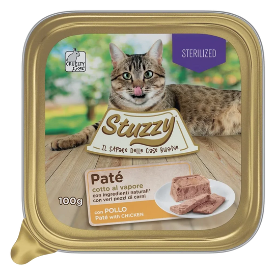 Mister Stuzzy Cat chicken wet food for neutered cats, 100 g tray