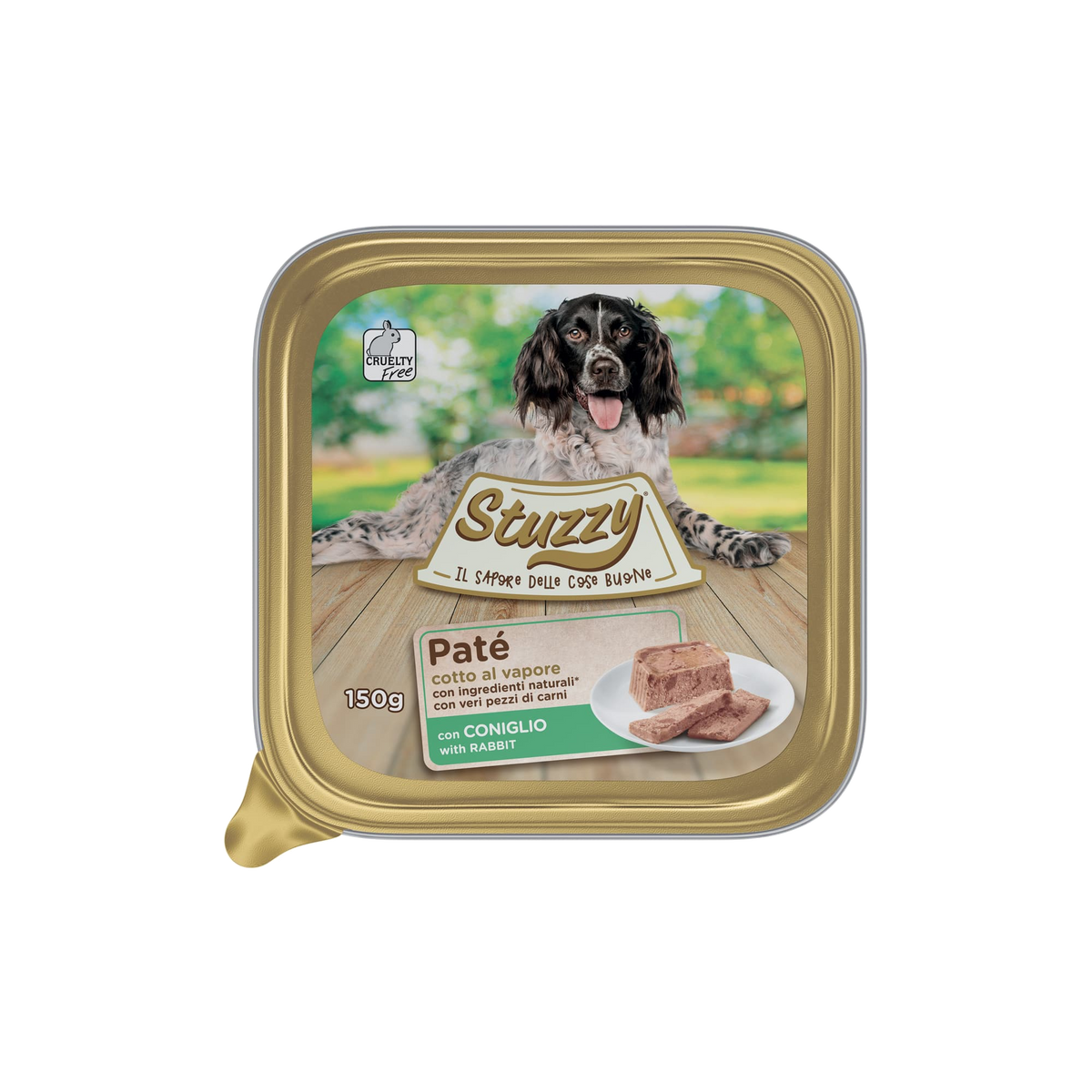 Mister Stuzzy Dog rabbit wet dog food, aluminium tray