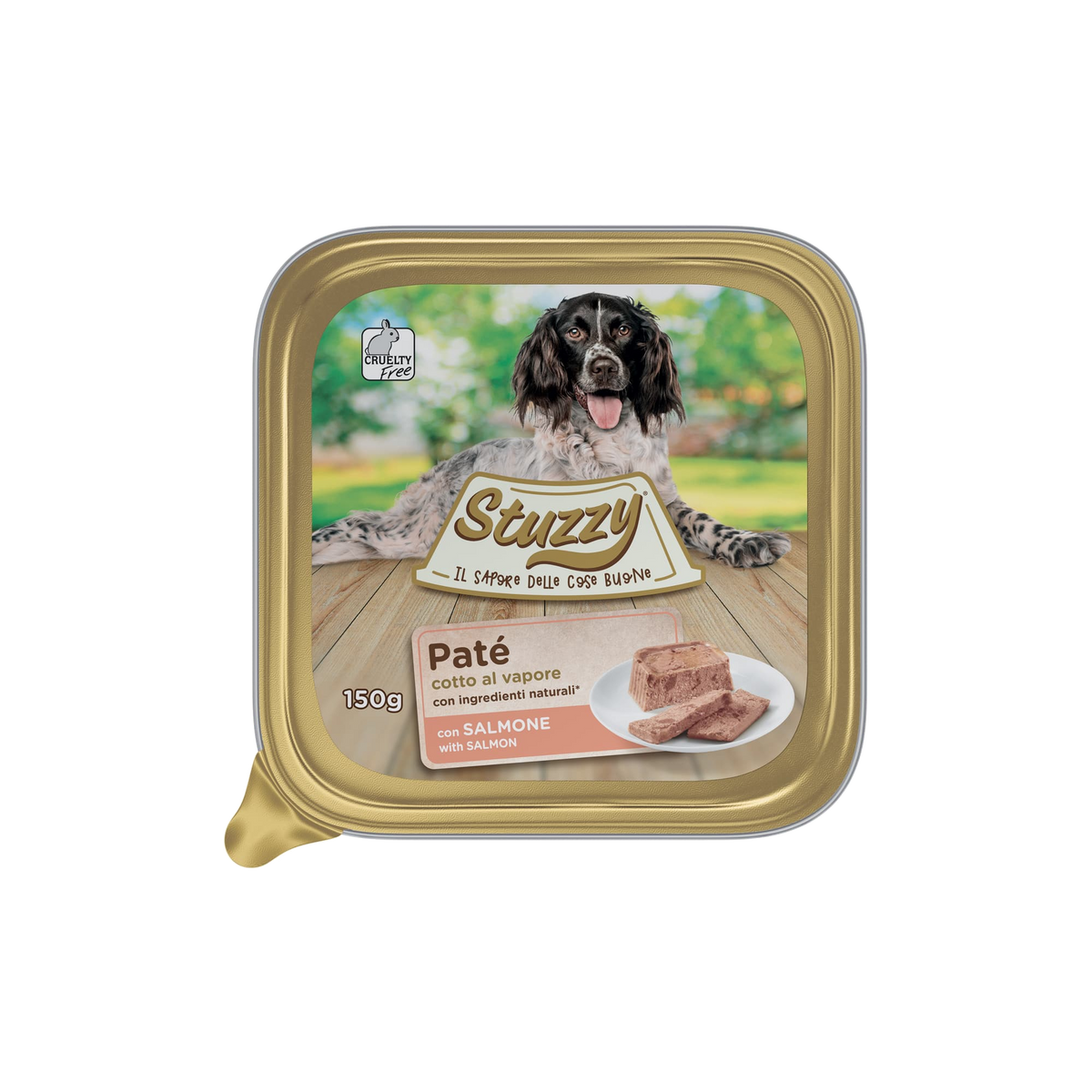 Mister Stuzzy Dog salmon wet dog food, aluminium tray