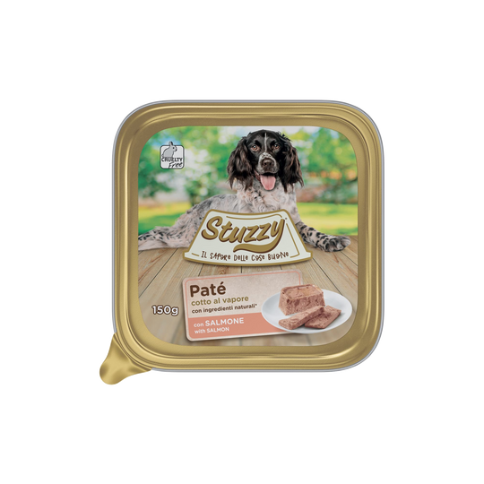 Mister Stuzzy Dog salmon wet dog food, aluminium tray