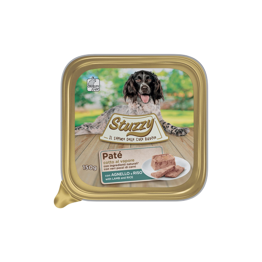 Mister Stuzzy Dog lamb with rice wet dog food, aluminium tray