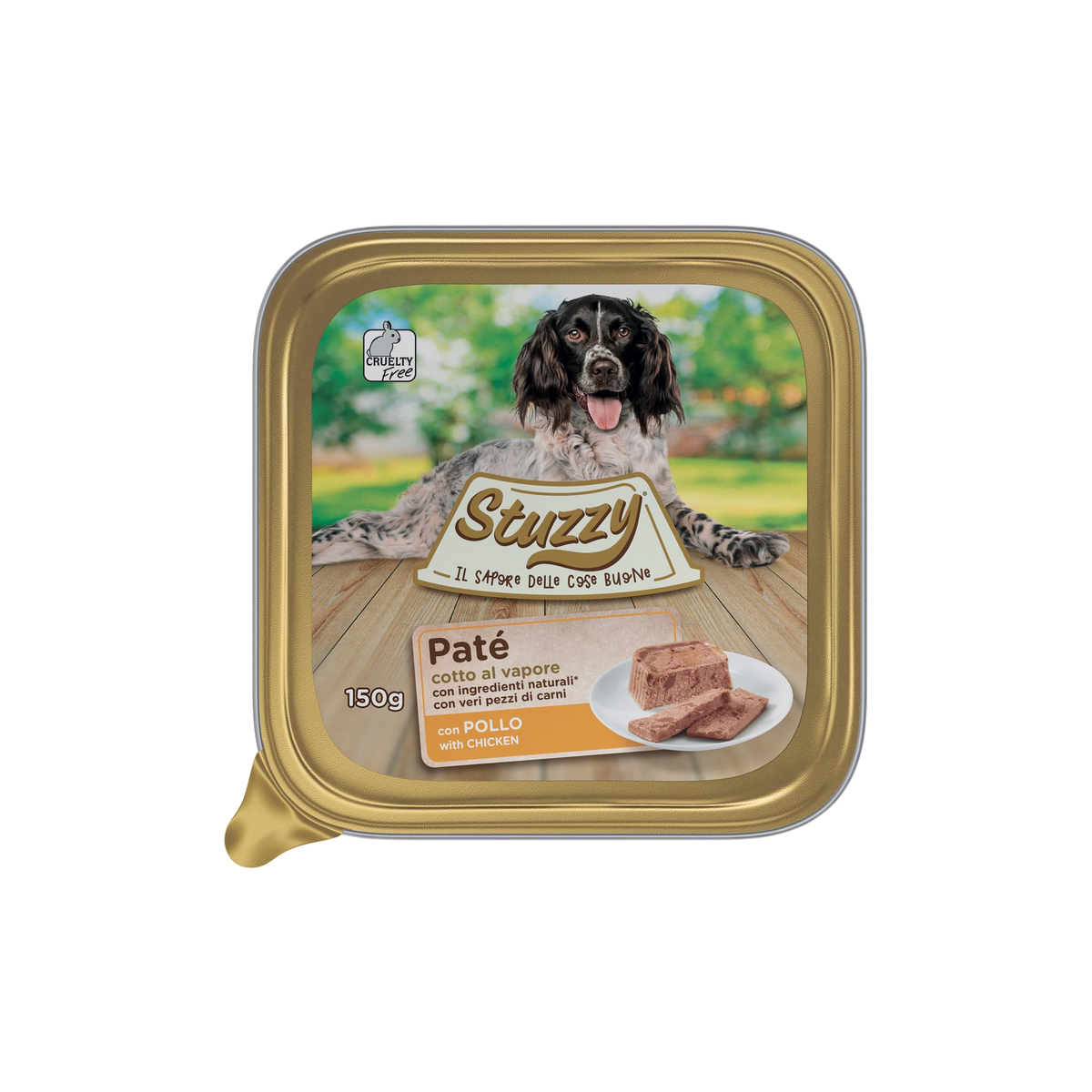 Mister Stuzzy Dog chicken wet dog food, aluminium tray