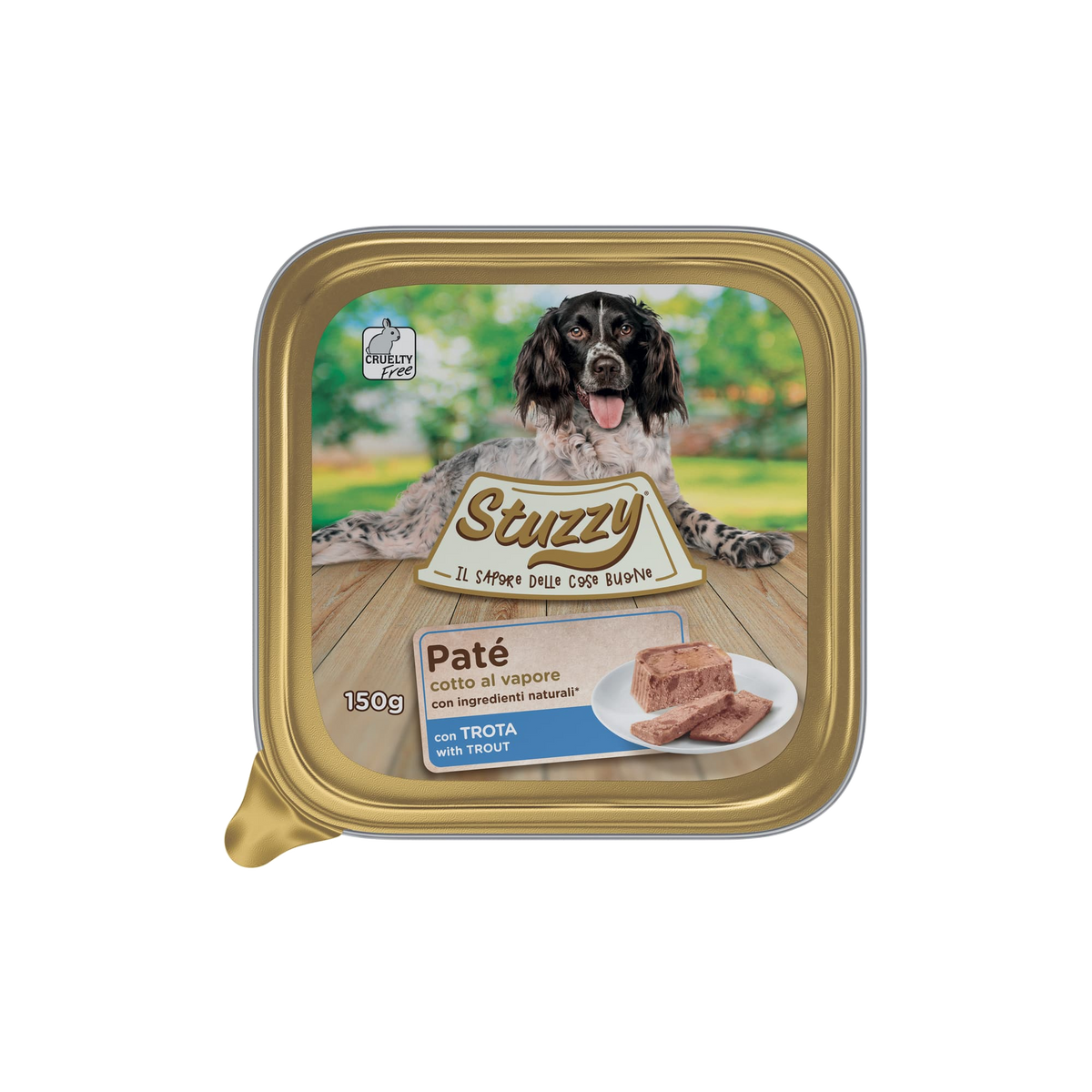 Mister Stuzzy Dog trout wet dog food, aluminium tray