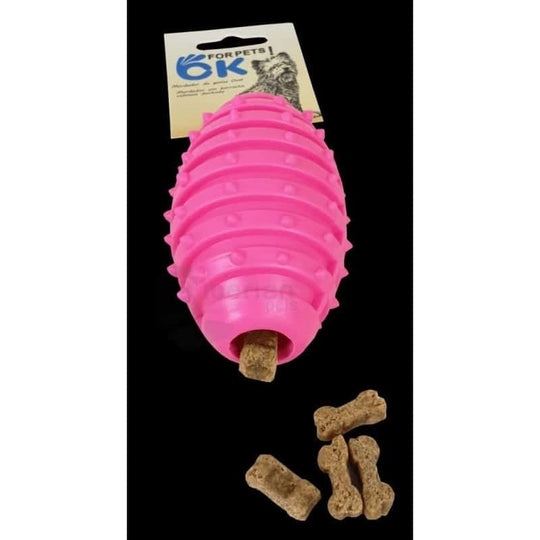 Oval toothed TPR rubber chew toy, 10 cm