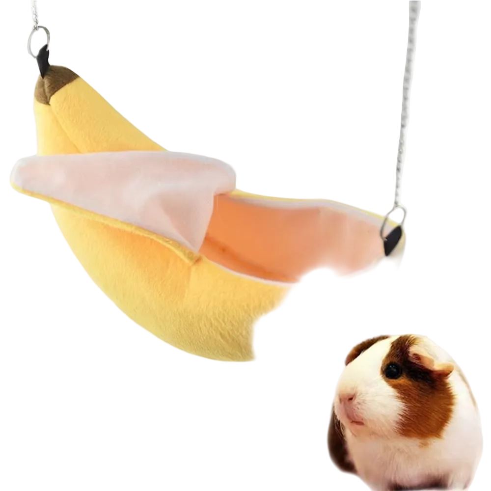Nido colgante de algodón con forma de plátano para hámster - ZONLIDOOG