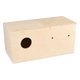 Horizontal wooden nest box for lovebirds