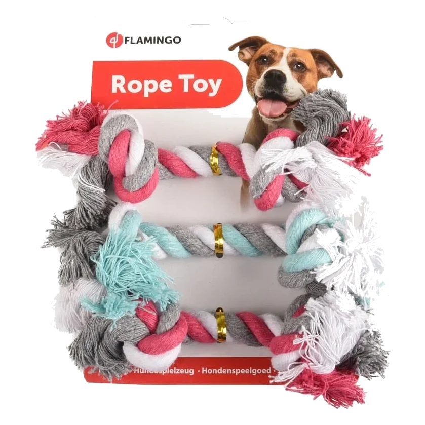 Mini Cotton Rope Knot Dog Toys, Pack of 3