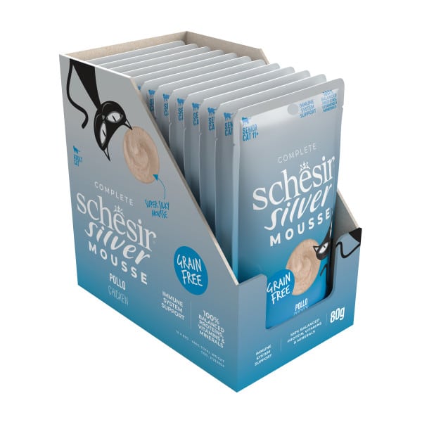 Schesir Silver salmon with chicken mousse, wet cat food, 80 g pouch – image 2