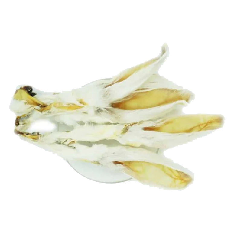 Dried rabbit ears with fur natural dog treats, 1 kg