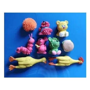Pack of 10 assorted latex toys for medium and large dogs