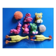 Pack of 10 assorted latex toys for medium and large dogs