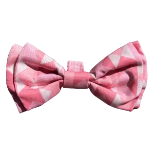 FuzzYard Pink Lemonade Dog Bow Tie with Velcro