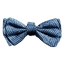 Dog bow tie FuzzYard Thornbury Aegean Blue with hook and loop strap