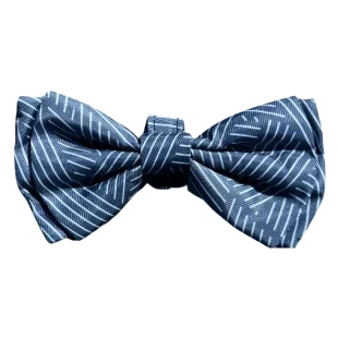 Dog bow tie FuzzYard Thornbury Aegean Blue with hook and loop strap