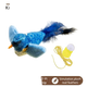 Pájaro de peluche que aletea y pía para gatos, juguete interactivo, azul - ZONLIDOOG