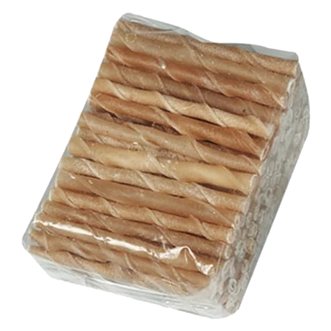 Twisted Rawhide Dog Chew Sticks, 100 Pieces