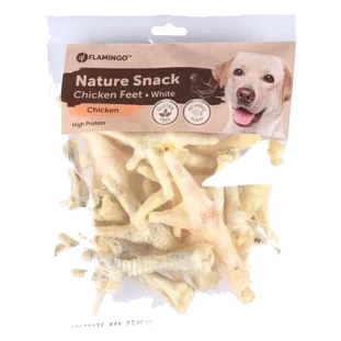 Flamingo white chicken feet dog treats, 200 g