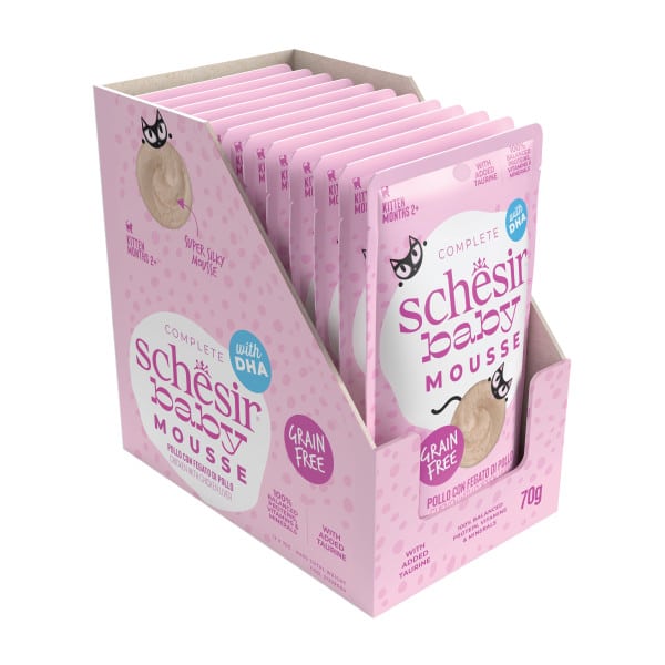 Schesir Baby chicken with chicken liver mousse wet cat food – image 3