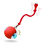 Red automatic cat ball with tail