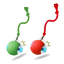 Set of red and green automatic cat balls with tail