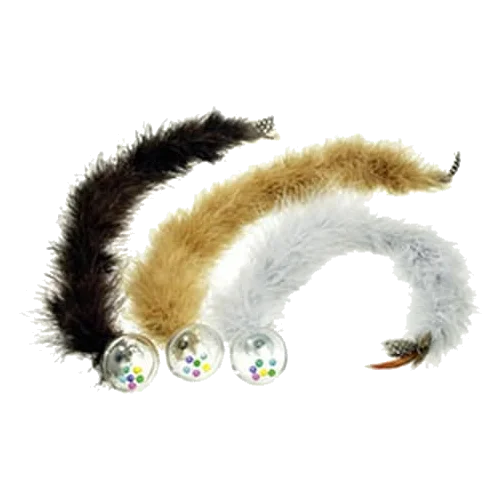Ball with feather cat toy